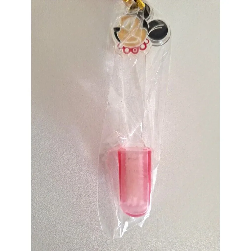 Minnie Mouse Kids Toothbrush With Red And Clear Design Travel Hook Disney Vintag